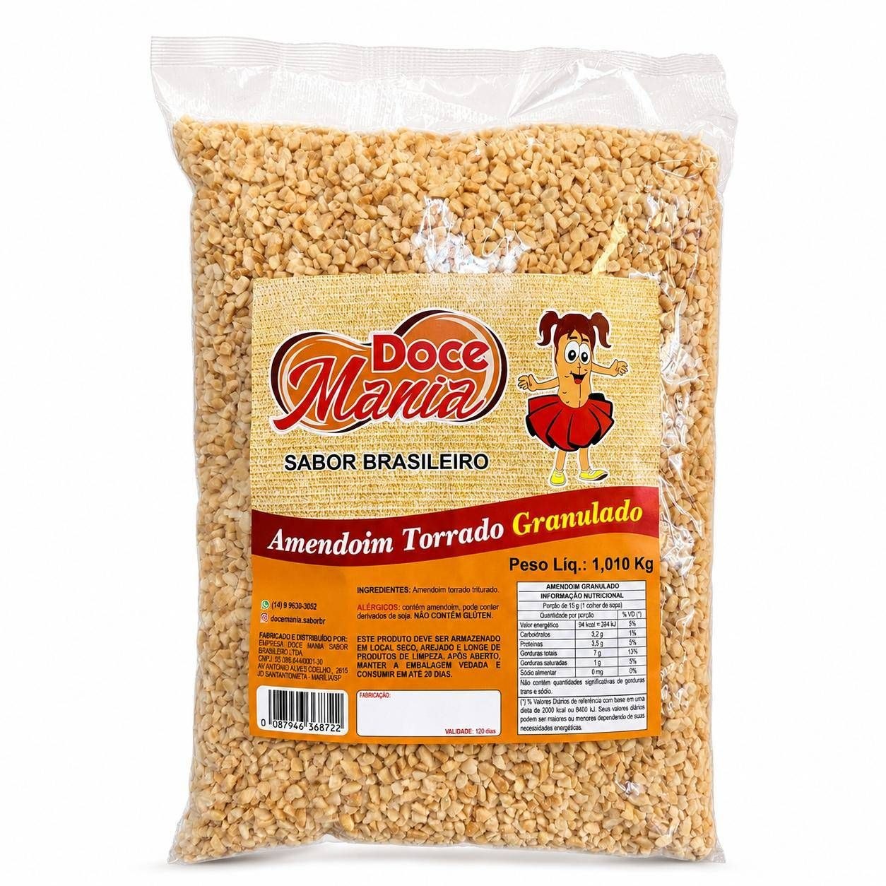 Amendoim Torrado Granulado 1kg Docce Mannia'