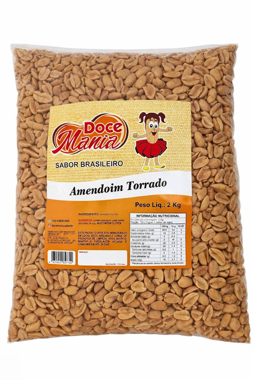 Amendoim Torrado 2kg Docce Mannia'
