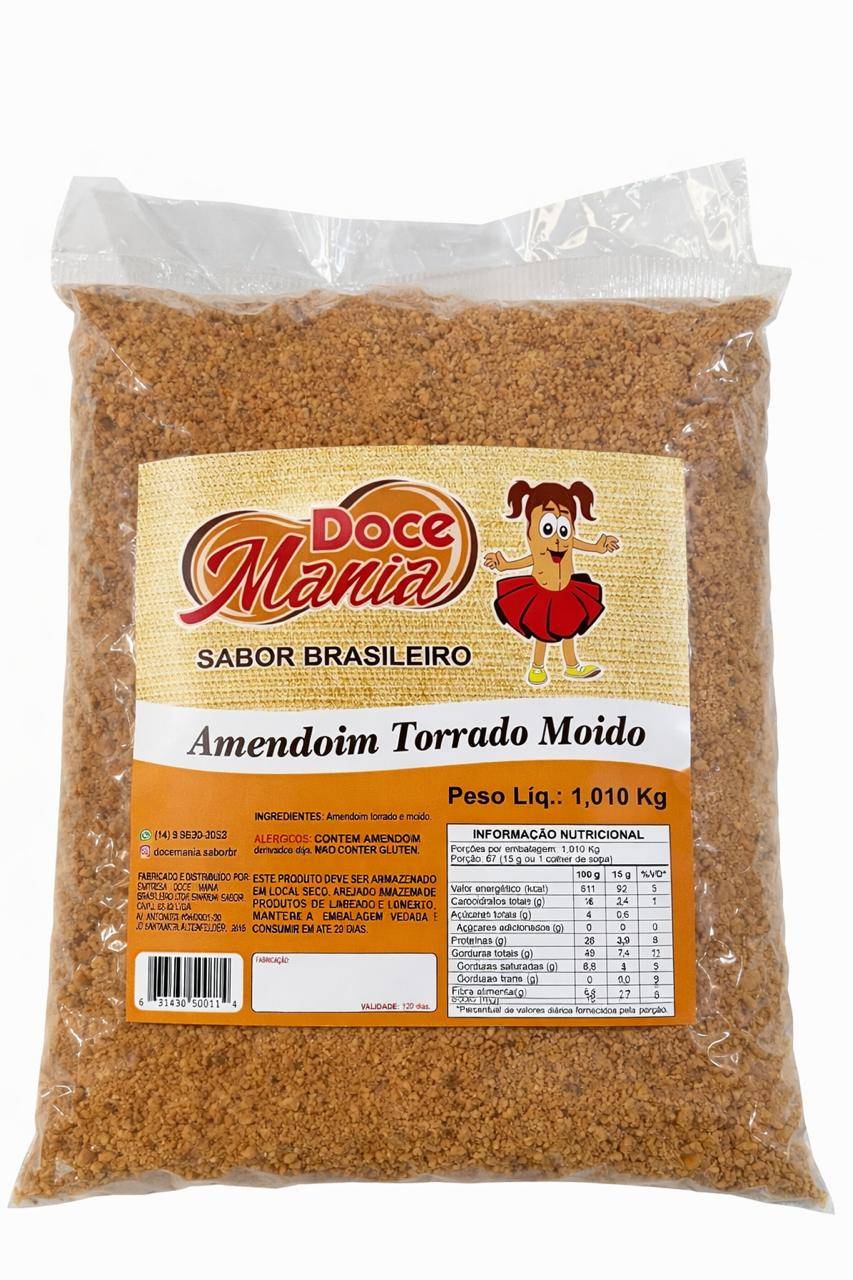 Amendoim Torrado Moído 1kg Docce Mannia'